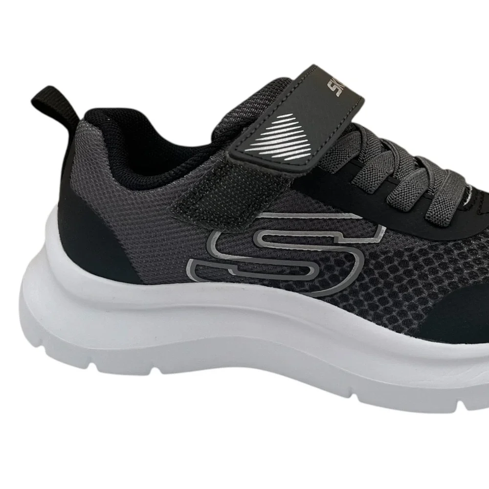 Skechers Squad Little Boys Slip-on Sneakers Size 13 Gray Charcoal Black Shoes